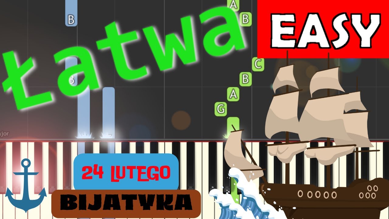 🎹 24 lutego (Bijatyka) - Piano Tutorial (łatwa wersja) 🎵 NUTY W OPISIE 🎼