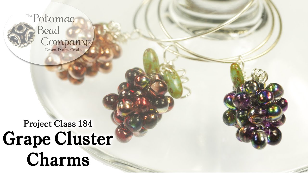 Make Grape Cluster Wine Glass Charms