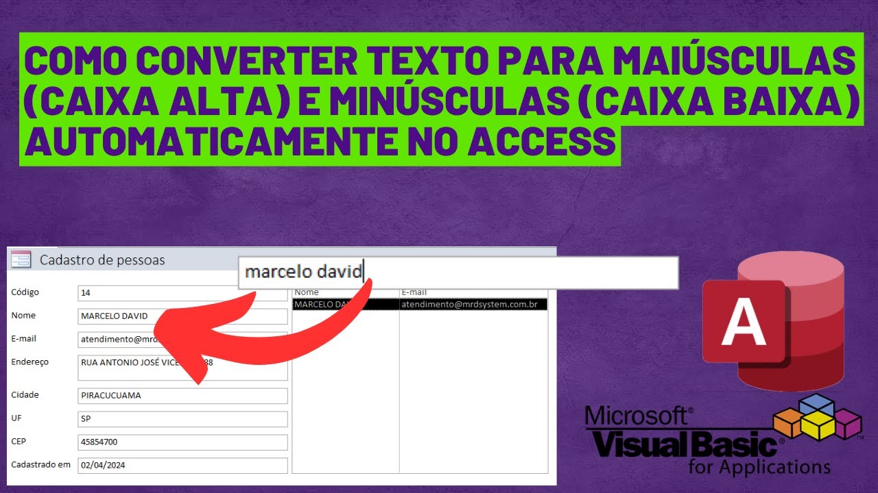 Como Converter Texto para Maiúsculas ou Minúsculas ao Digitar [Microsoft Access]