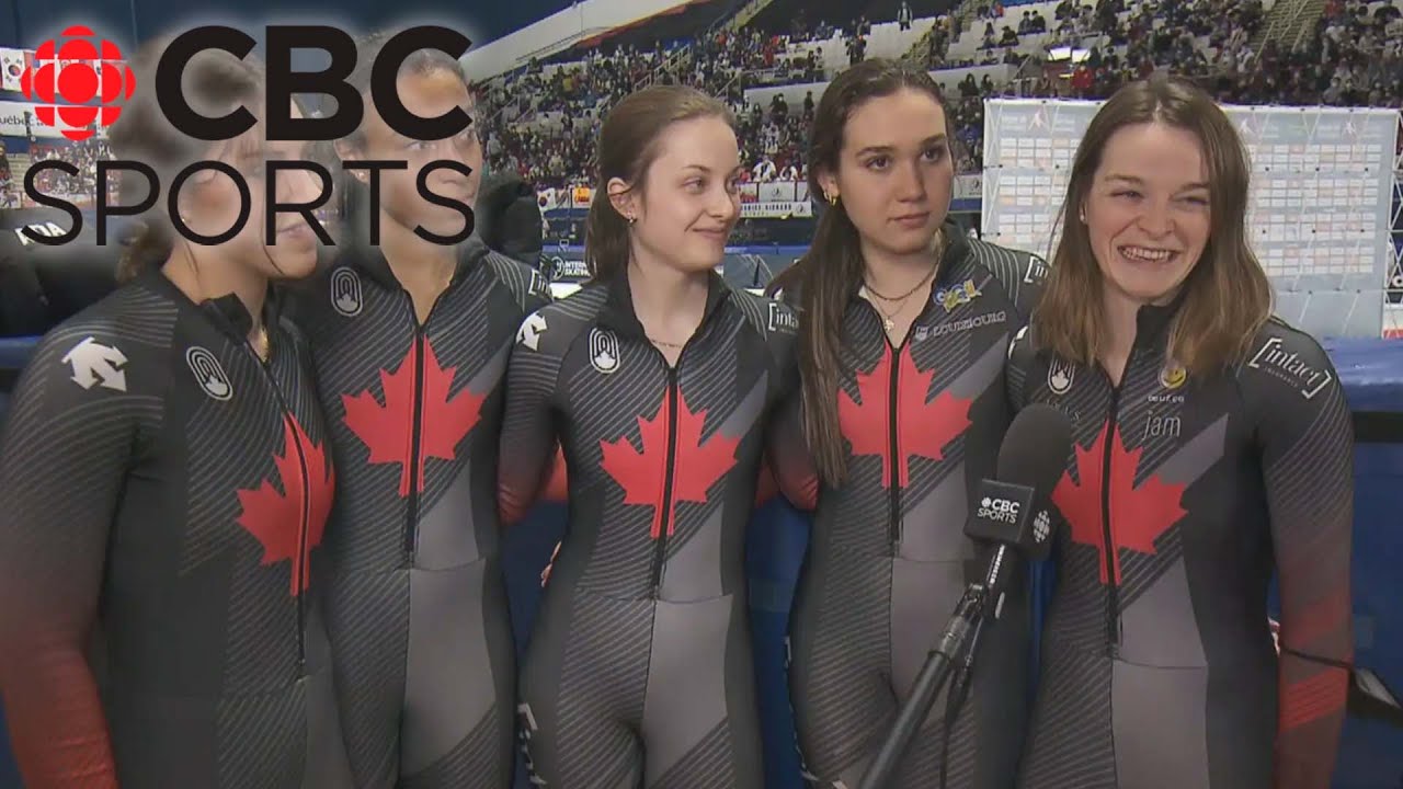 Canadian relay team talks about how. they had 'the race of our lives' | CBC Sports