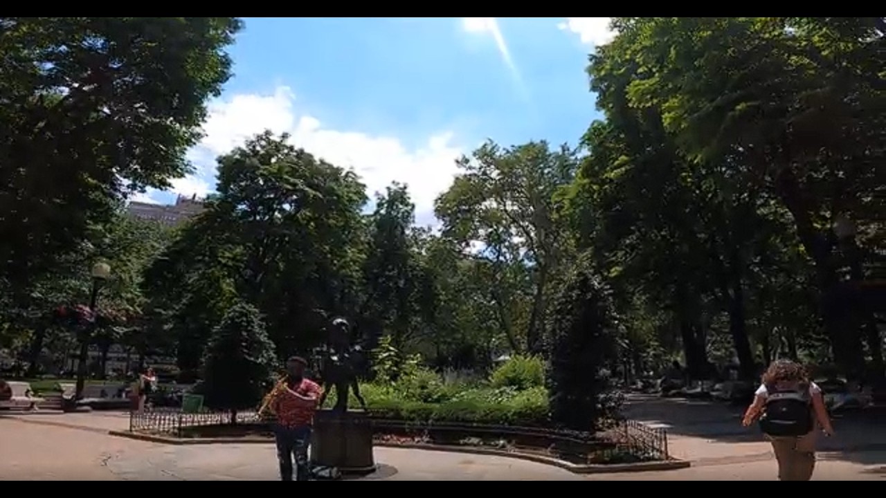Sunny Afternoon Walk in Rittenhouse Square Philadelphia PA