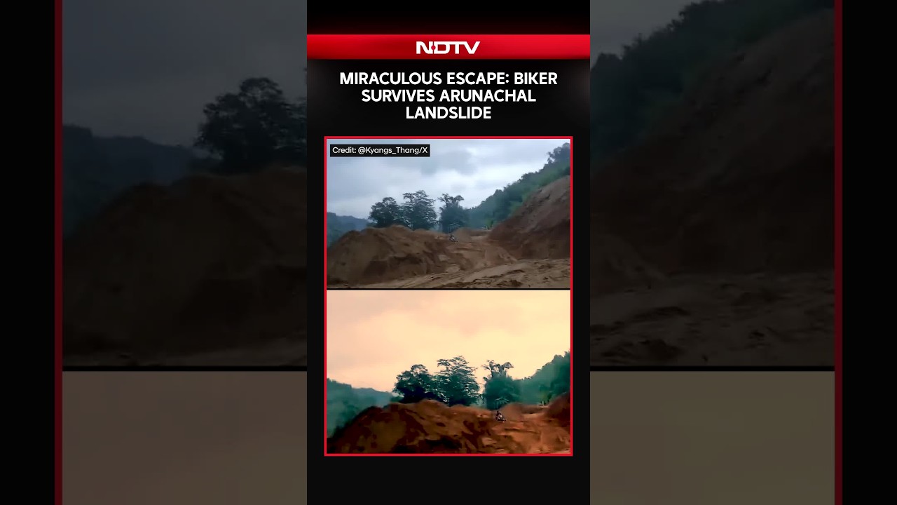 Miraculous Escape: Biker Survives Arunachal Landslide