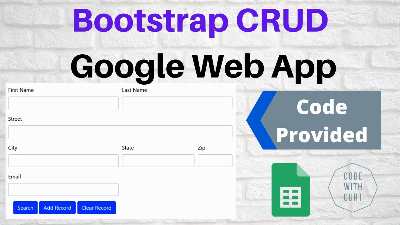 Google Web App - Bootstrap CRUD