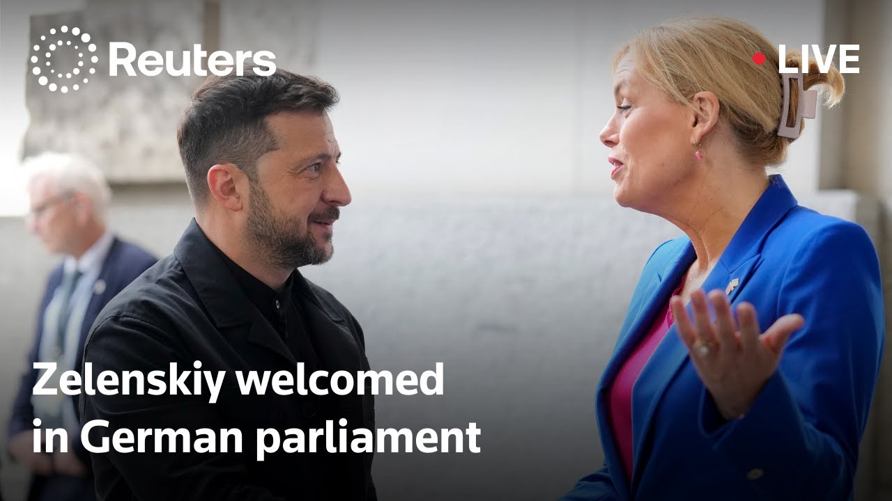 LIVE: Ukrainian President Zelenskiy welcomed in German parliament