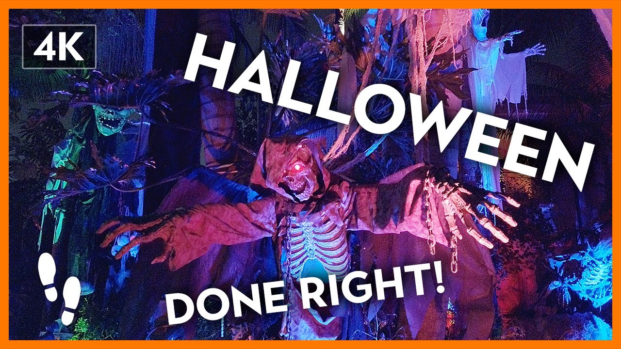 Halloween Decorations Night Walk 2021 | Santa Monica, CA [4K]