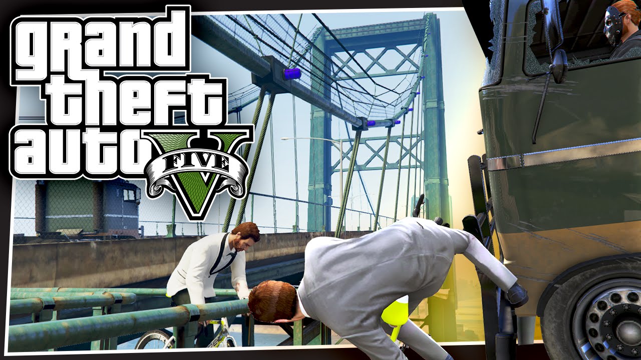 GTA 5 Online - Death Bridge (Terminator Truck Chase)