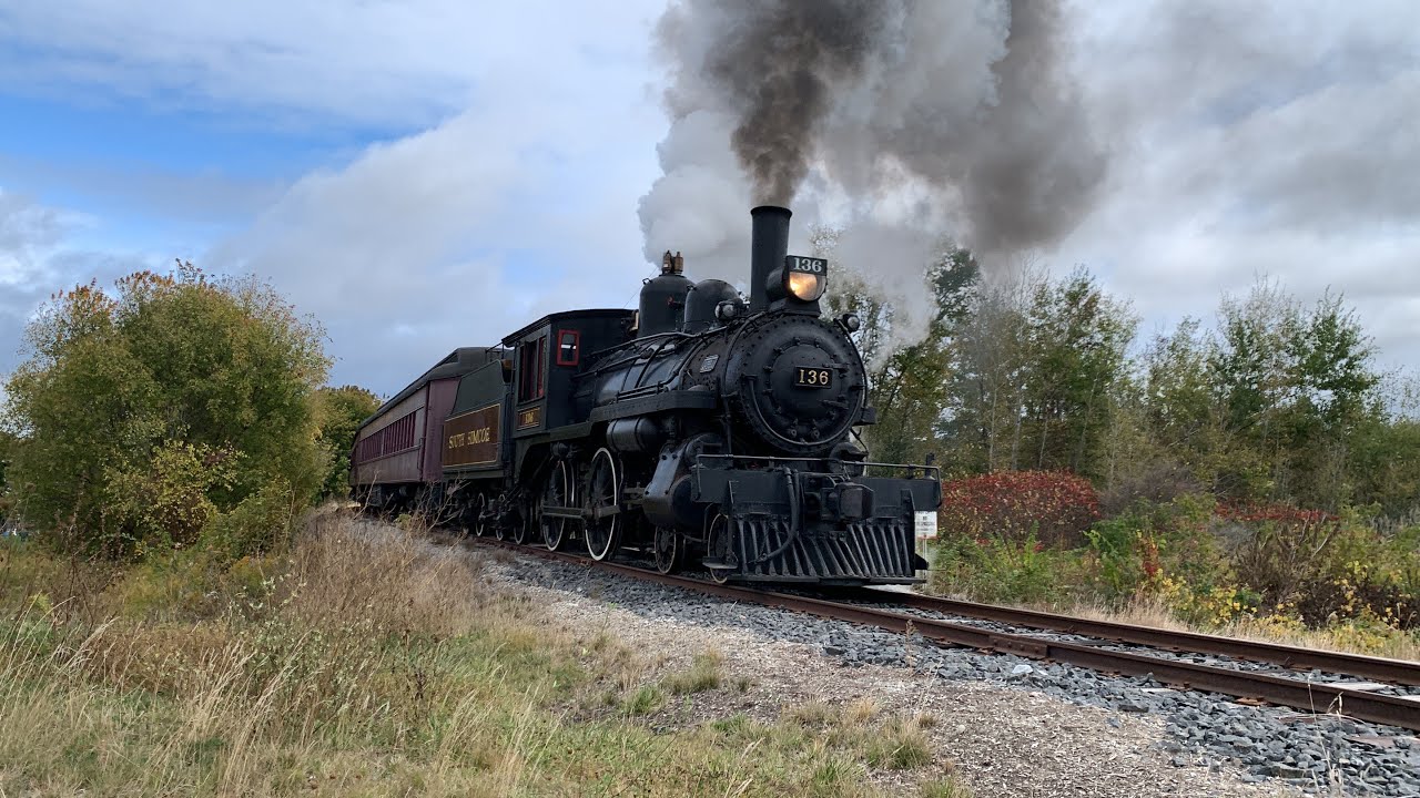 Chasing the South Simcoe Railway Fall Colours excursion! With A-2m 4-4-0 136!!!