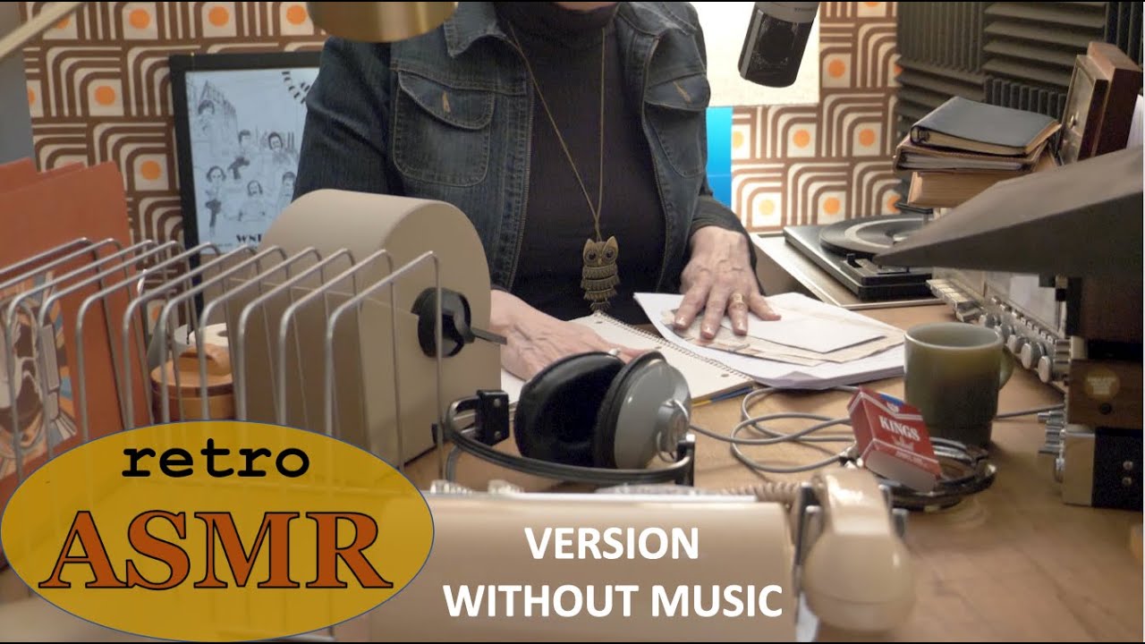 No Music ✨ ASMR Retro Radio DJ 🎙️ Alison Steele Role Play, 1975 Soft Spoken, Unintelligible Whispers