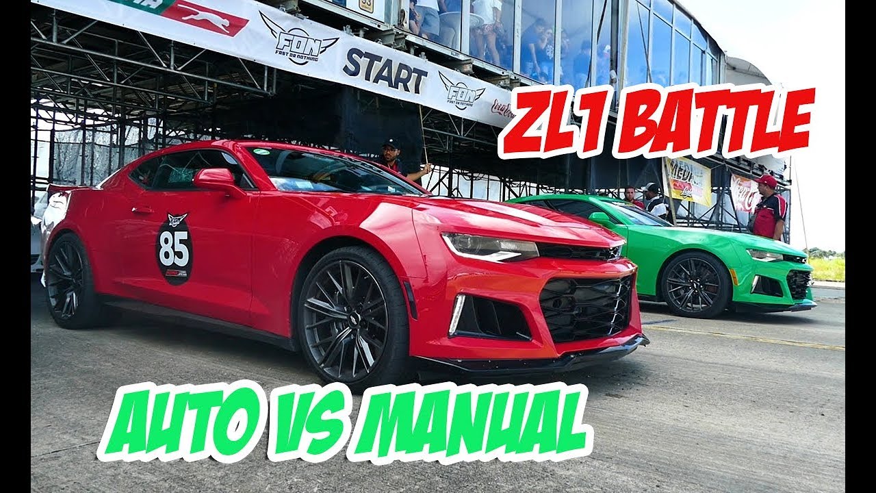 Gen 6 Camaro ZL1 1/2 Mile Battle - 6 Speed Manual vs 10 Speed Auto