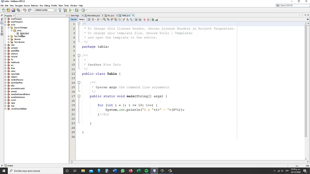 Arreglos unidimensionales en java NetBeans