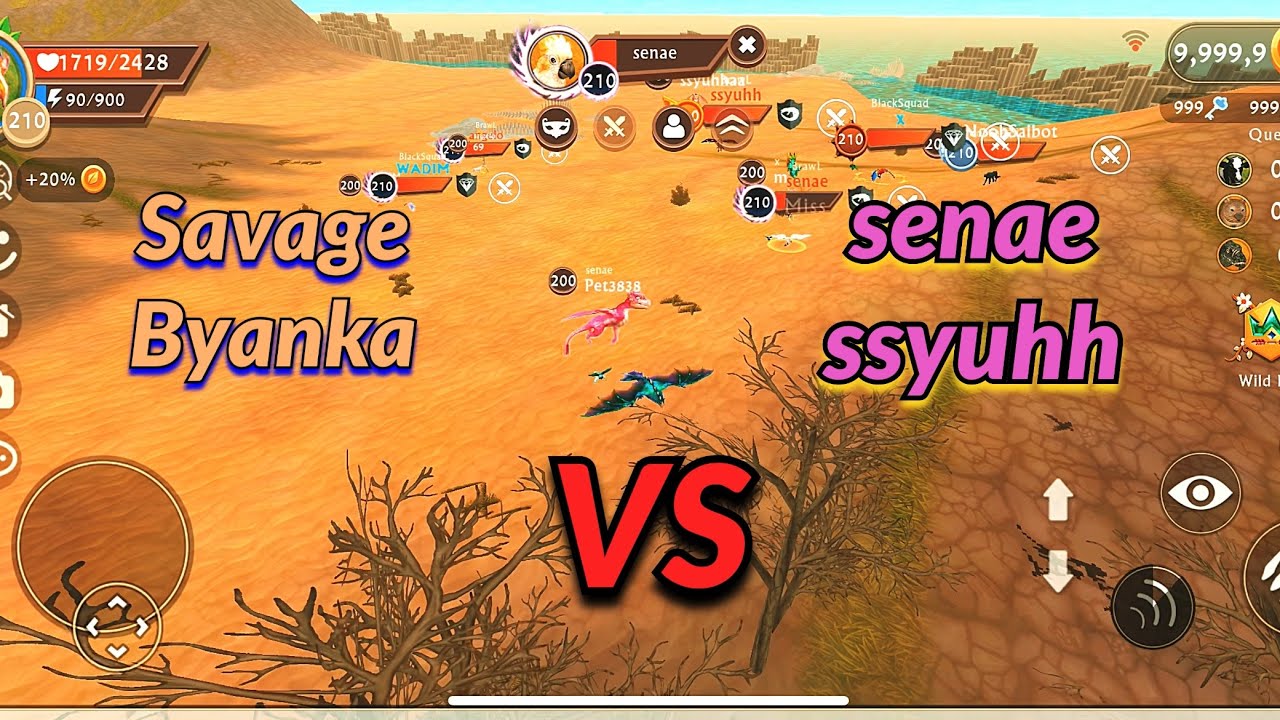 WildCraft PvP | SAVAGE & Byanka VS senae & ssyuhh | 2/2 birds 🦅 