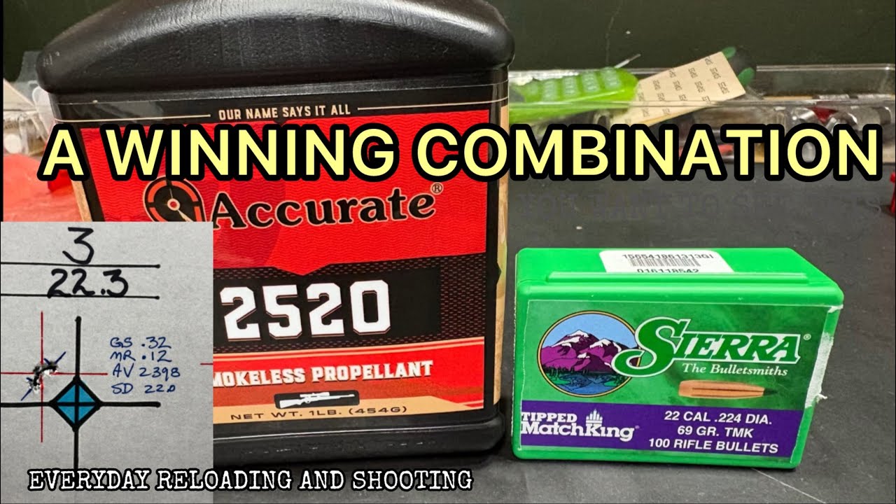 Невероятно эффективная навеска для калибра .223. Пули Sierra Match King с насадкой 69 гран и поро...