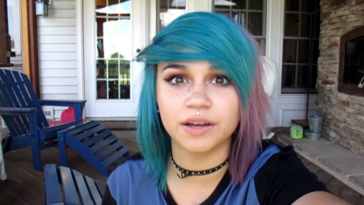 HALF PINK HALF TEAL HAIR (COMET- ELFGUTZ COSPLAY PREP) | Kylie The Jellyfish