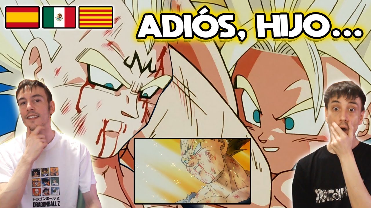 ESPAÑOLES REACCIONAN A DRAGON BALL LATINO 😭VEGETA SE DESPIDE DE TRUNKS ANTES DE SU SACRIFICIO😭
