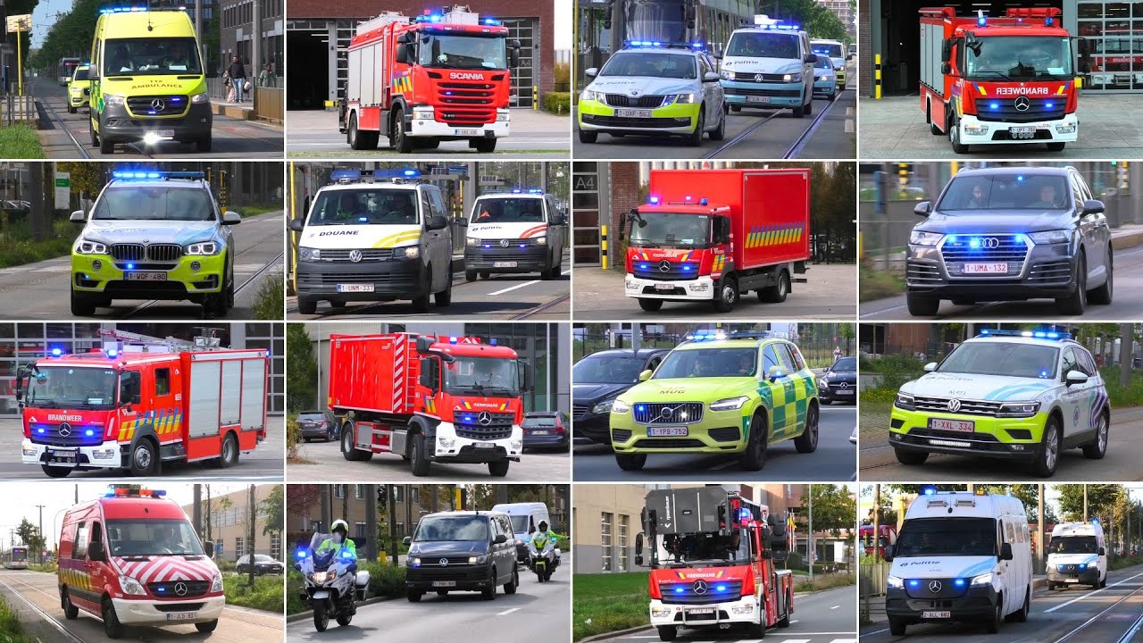 [1 HOUR COMPILATION] Veel Hulpdiensten met spoed in Antwerpen - Emergency Responding in Antwerp!