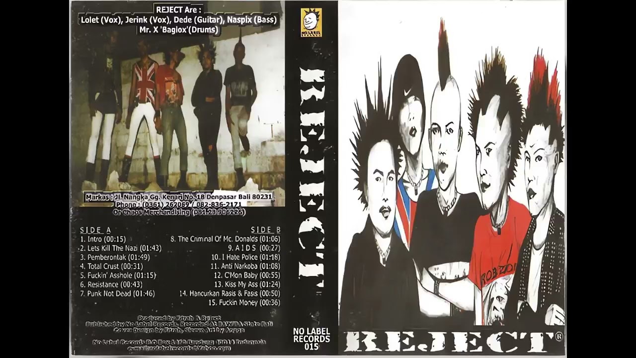 Reject - Reject Cassette (Hardcore Punk Indonesia)