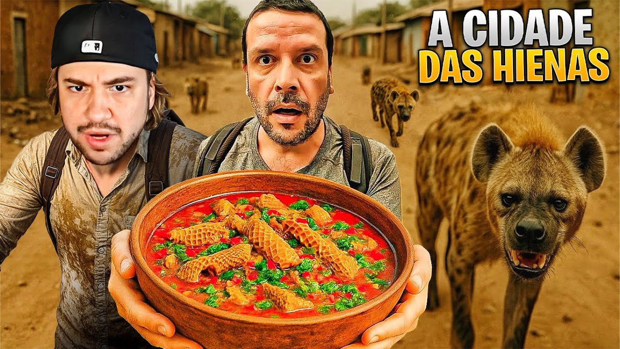 UM DIA NA CIDADE DAS HIENAS NA ÁFRICA! - React Sou Mochileiro