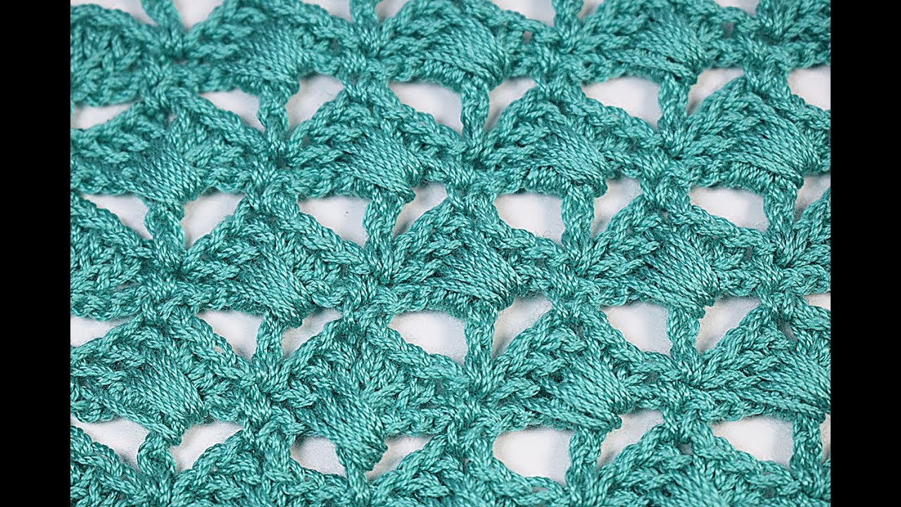 Punto abanicos cruzados muy fácil y rápido - Majovel crochet