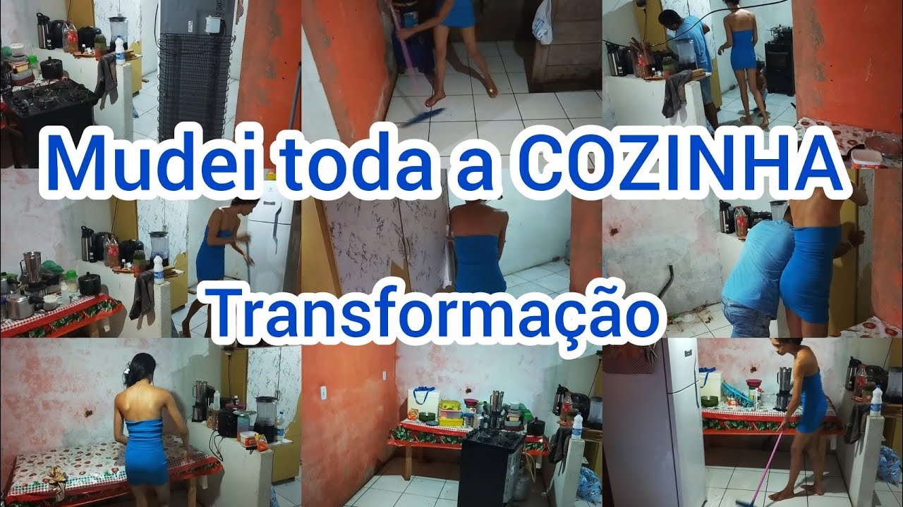 TRANSFORMAÇÃO na COZINHA|mudei todos os MÓVEIS do lugar + lavei todo o chão 🫧🧹