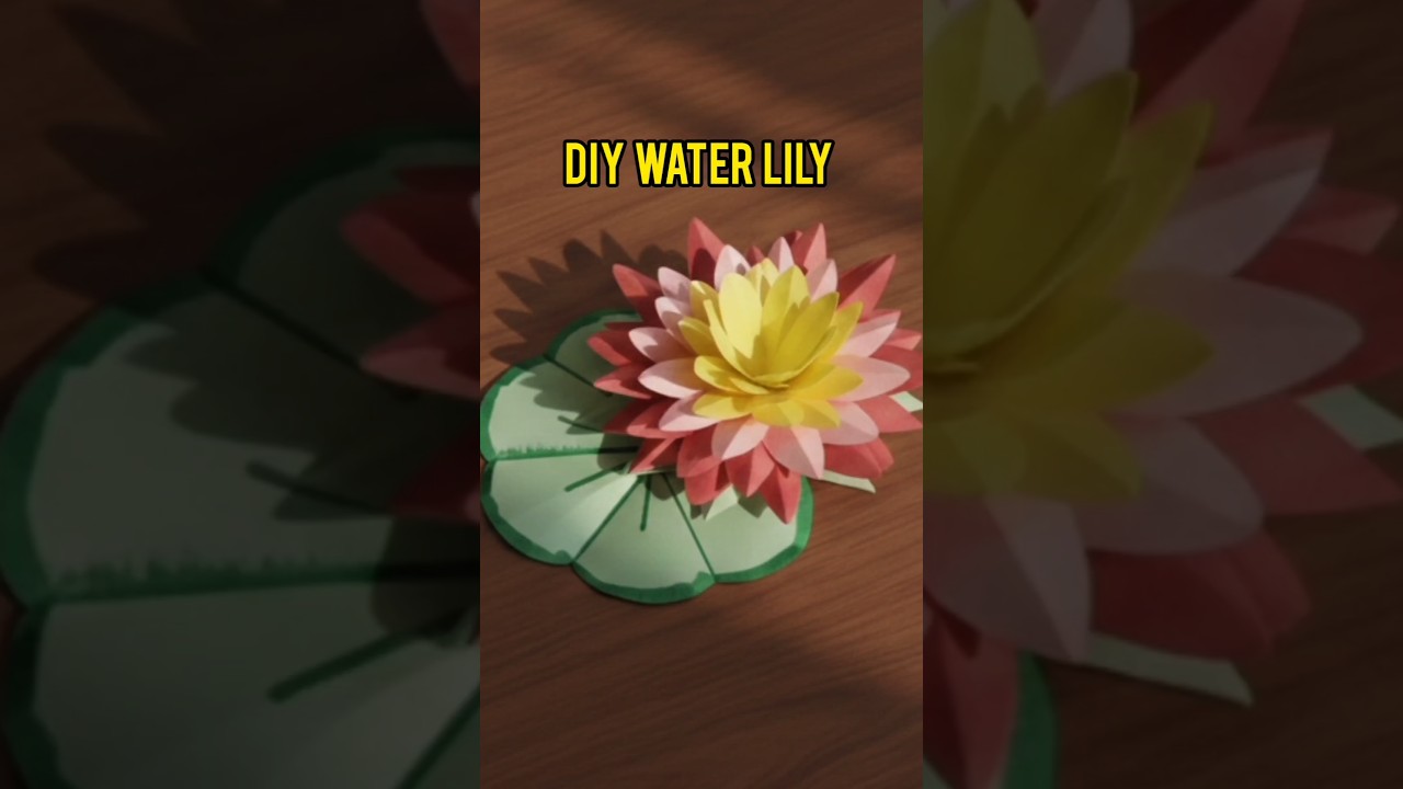 How to make water lily| DIY paper flower | Flower making with paper 