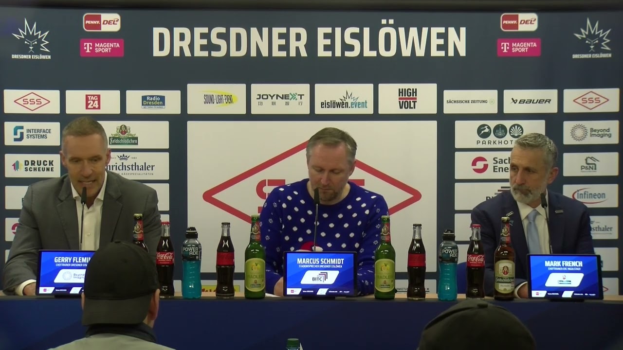 Pressekonferenz Spieltag 30 - Dresdner Eislöwen vs. ERC Ingolstadt