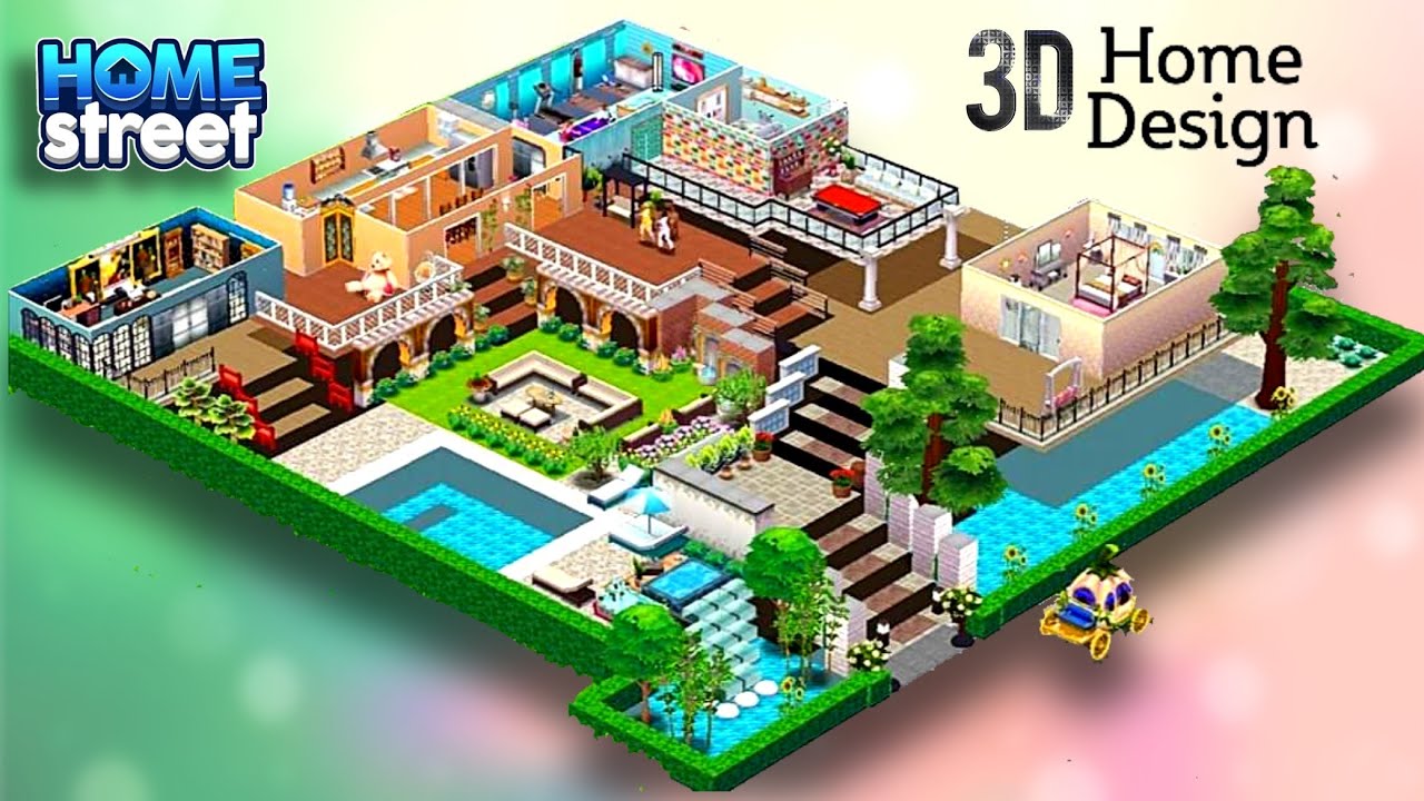 Everyday Fun Theme House Design. Home Street Game.
