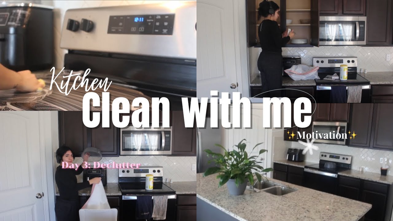 KITCHEN CLEAN WITH ME | Clean + Declutter 2023