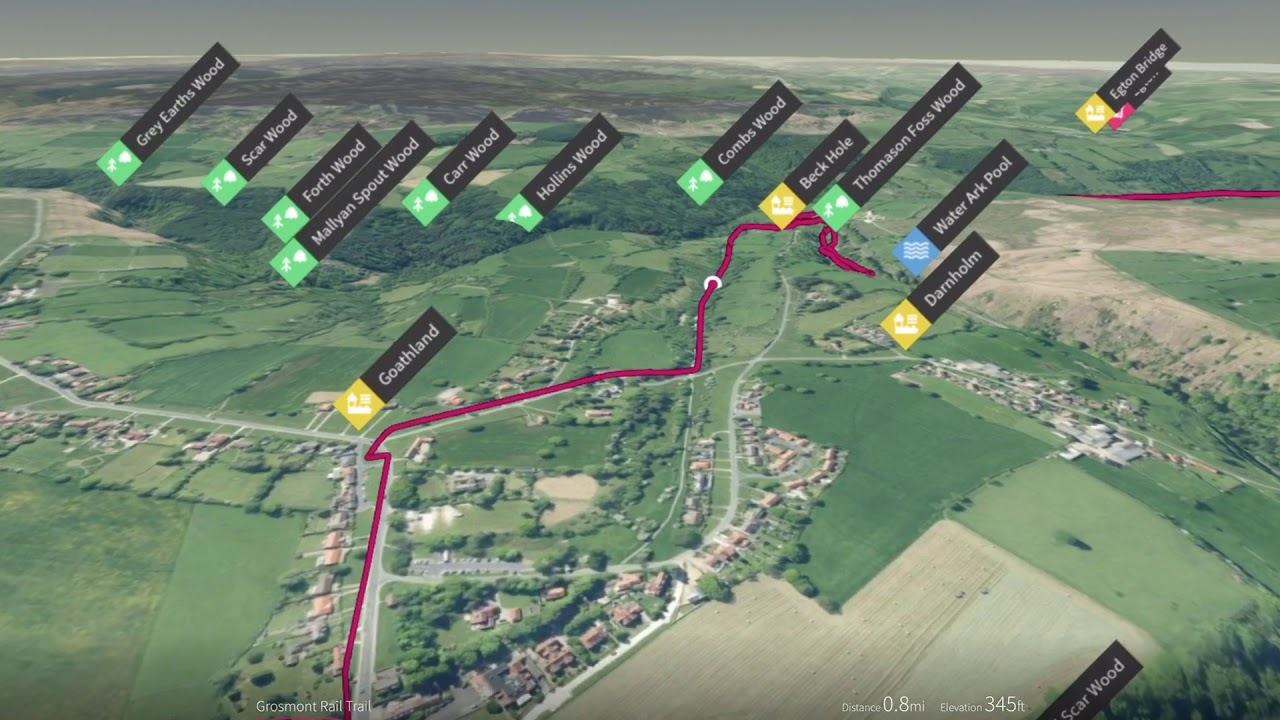 Grosmont Rail Trail (North Yorkshire) - 3D fly-through