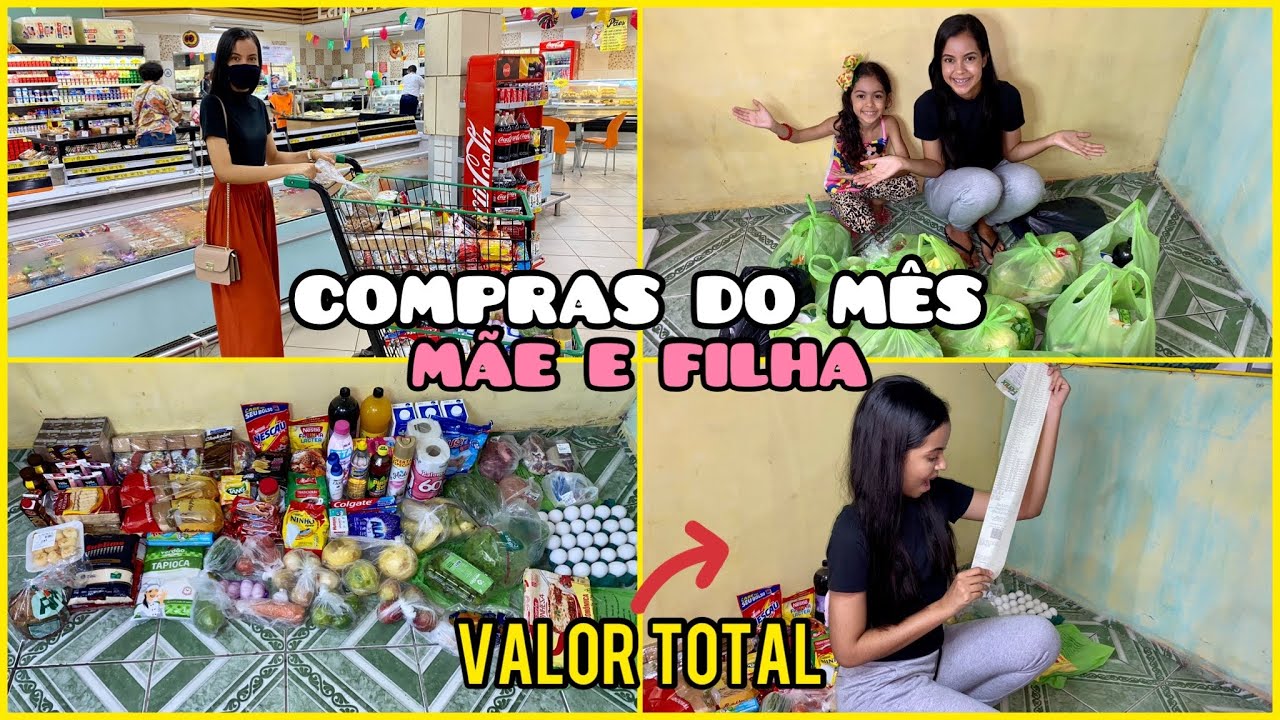 COMPRAS DO M&Ecirc;S M&Atilde;E E FILHA 👩&zwj;👧 + VALOR TOTAL 😱 | M&atilde;e Aos 13
