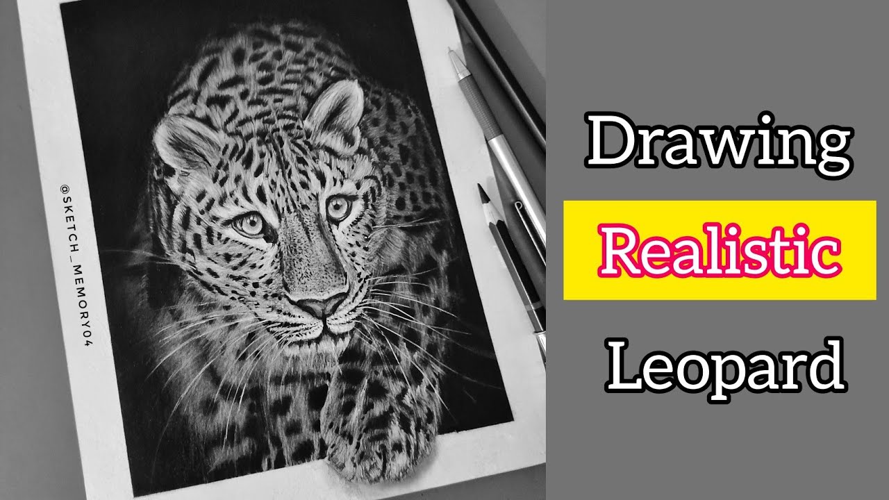 How to draw realistic leopard || Realistic Leopard Drawing 3D || #howtodraw #leopard