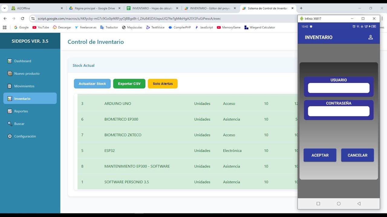 APPS SCRIPT   INVENTARIO   PARTE 4   BACKEND APP INVENTOR