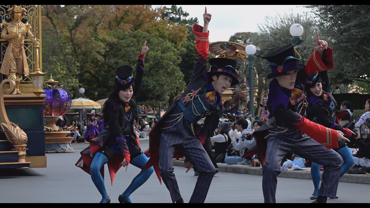 最前列 フレンジー 2nd 停止 2025/10/28　ダンサーさんのみ　ケモノダンポジ　ザ・ヴィランズ・ハロウィーン　Into the Frenzy 　東京ディズニーランド　パレード