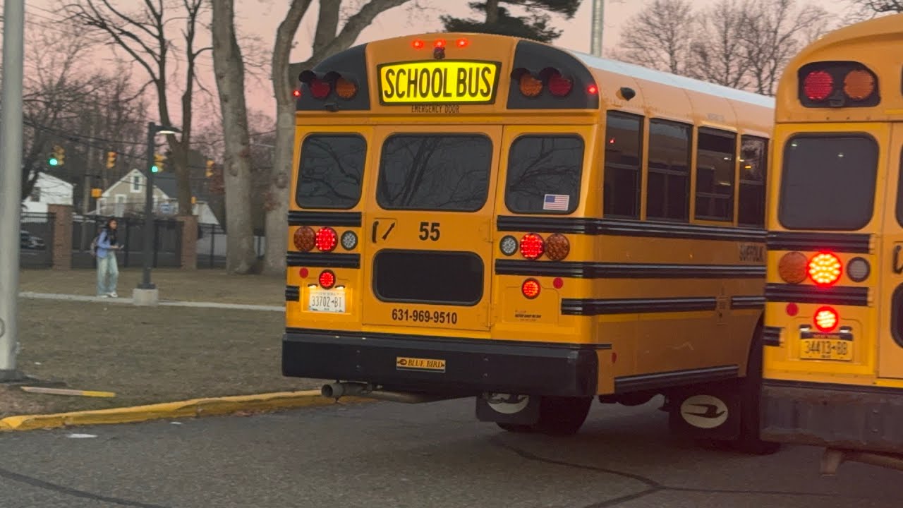School Bus Spotting at The Highschool With 2026 Blue Bird Vision #55, and Surprise Horn from #437
