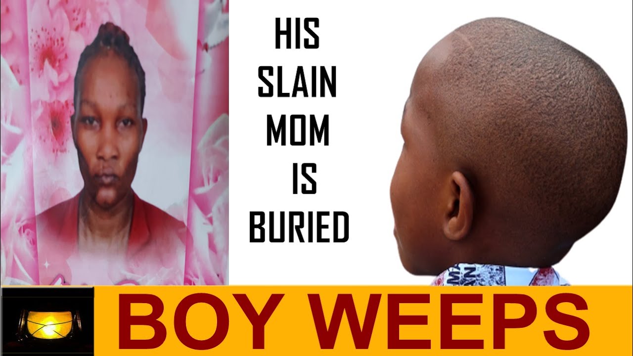 Child Weeps At Slain Mother's Funeral (watch to the end)
