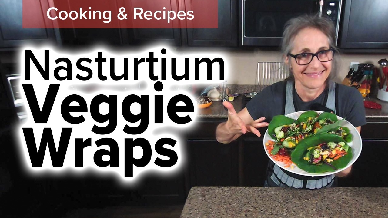 Nasturtium Vegetable Wraps 🌯 Easy, Fresh & Flavorful WFPB Recipe