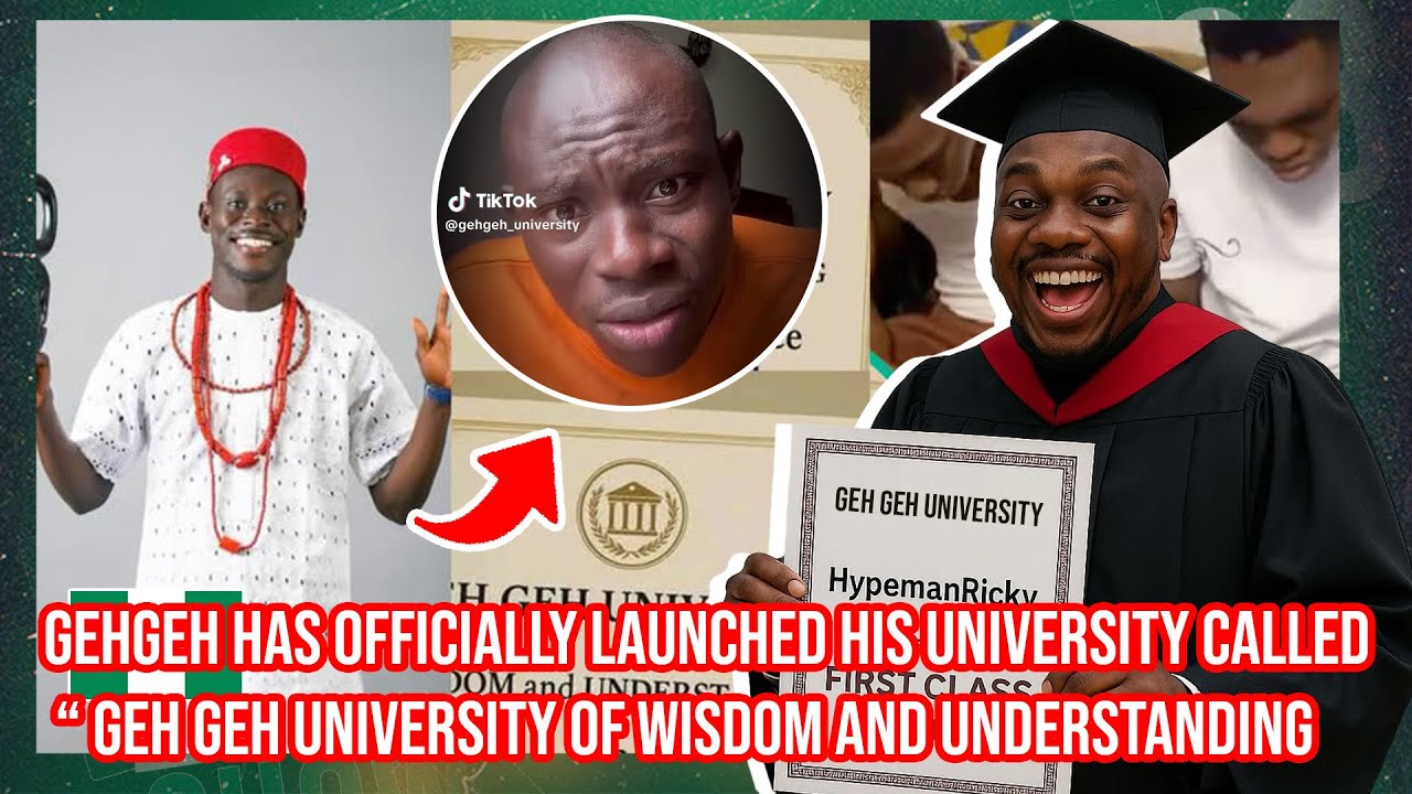 Gehgeh has officially launched his University called “Geh Geh University of wisdom and understanding
