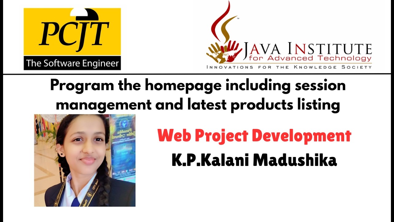 Program the homepage including session management and latest products listing