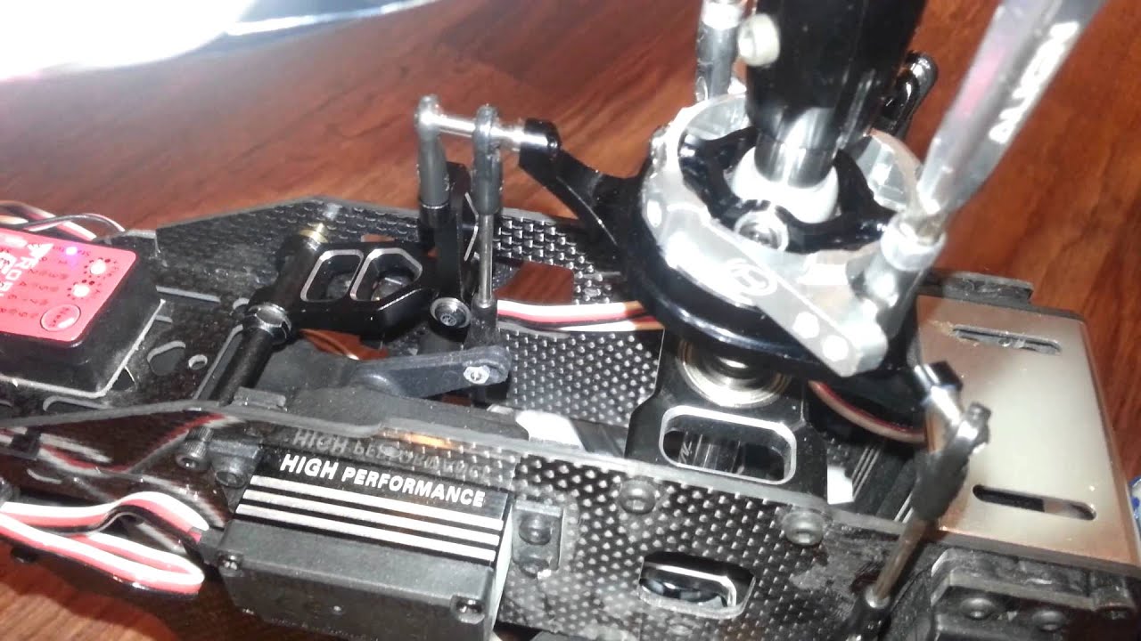 TREX 550 DFC HeliOption Upgrades, Part 1 - Swashplate & Elevator Anti-Rotation Arm