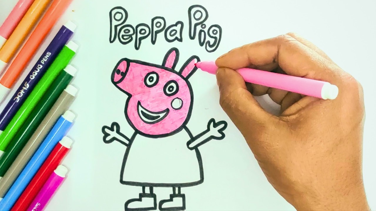 How to Draw Peppa Pig for Kids 🐷 | Easy Peppa Pig Drawing Step by Step