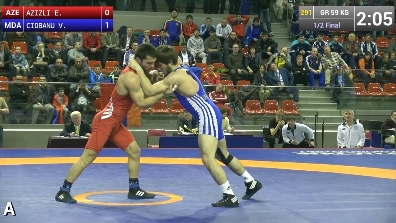 Semifinal GR - 59 kg: Victor CIOBANU (MDA) df. Eldaniz AZIZLI (AZE), 6-2