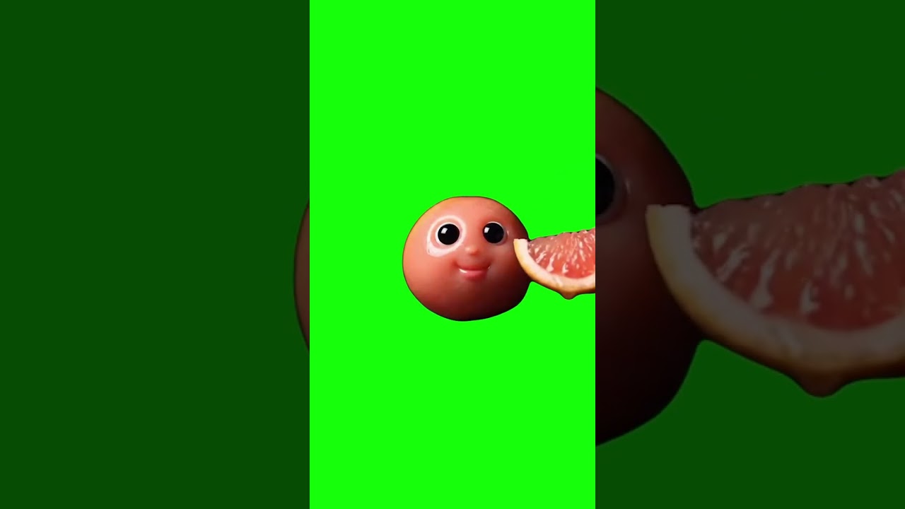 Niche Fruit Eating Themselves | Green Screen #niche #aifruit #fruit #ai #asmr #relax #veo3 #cute