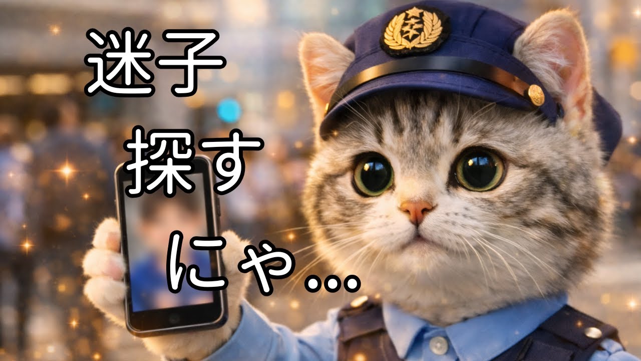 【公僕ねこのおこめ】迷子を見つけたにゃ…｜無事にお母さんへ引き渡し