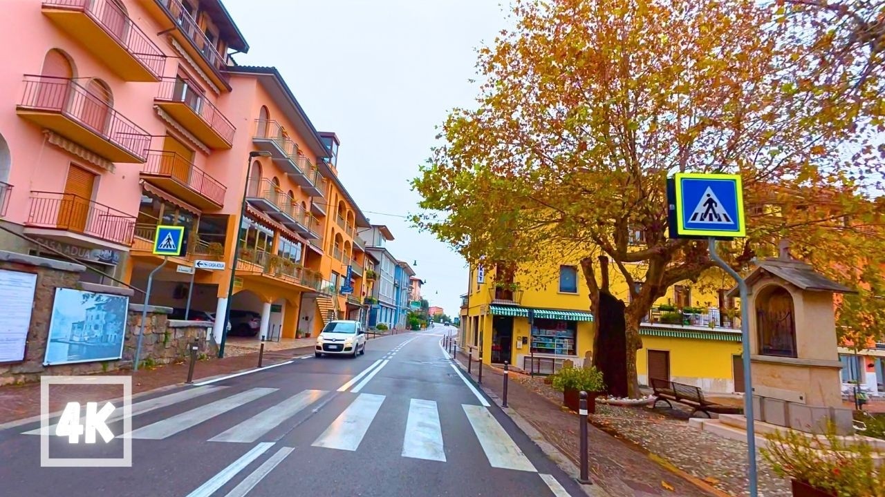 Misty Garda: An Italian Rainy Day Drive & Walk (4K UHD)