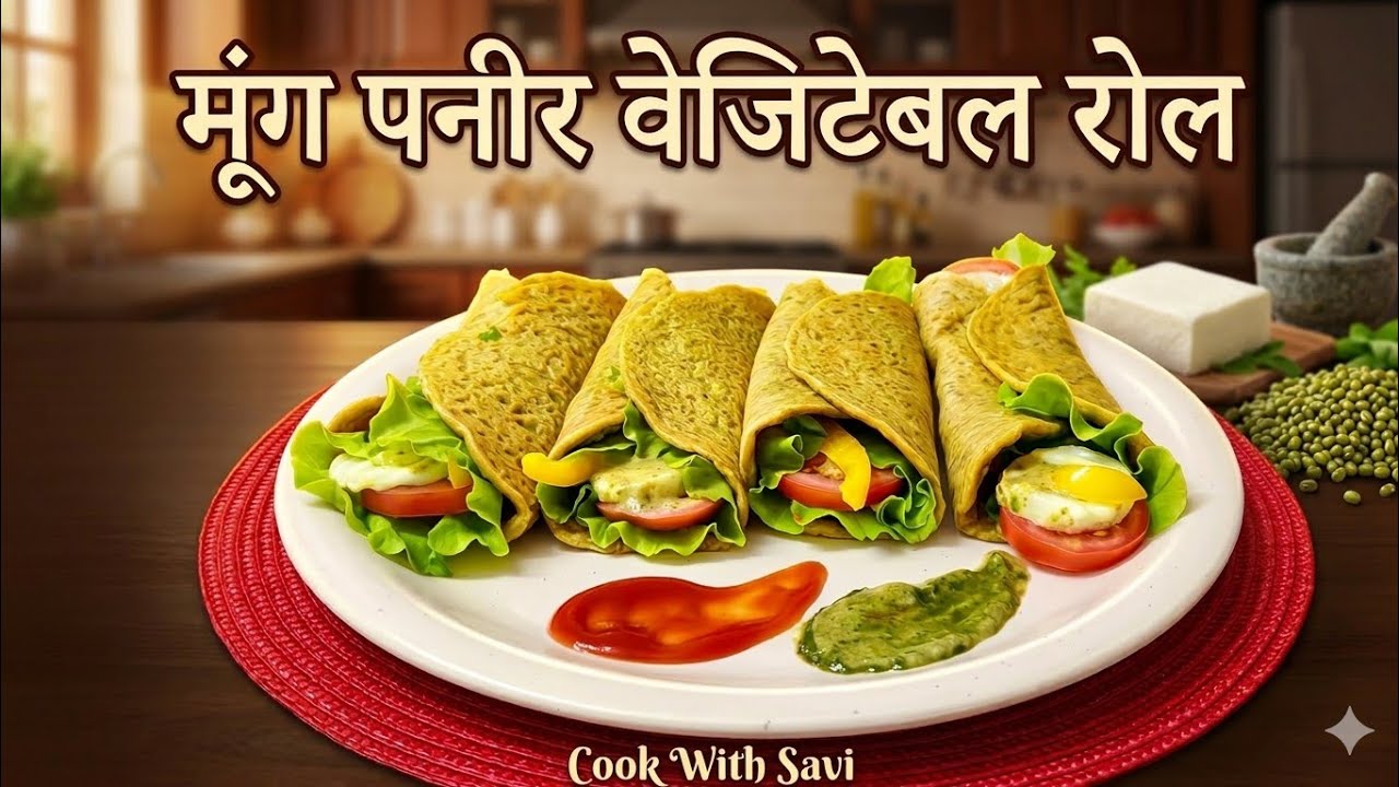 हेल्दी स्टफ्ड चीला रोल रेसिपी | क्रिस्पी चीला में भरी टेस्टी वेज स्टफिंग 🌯