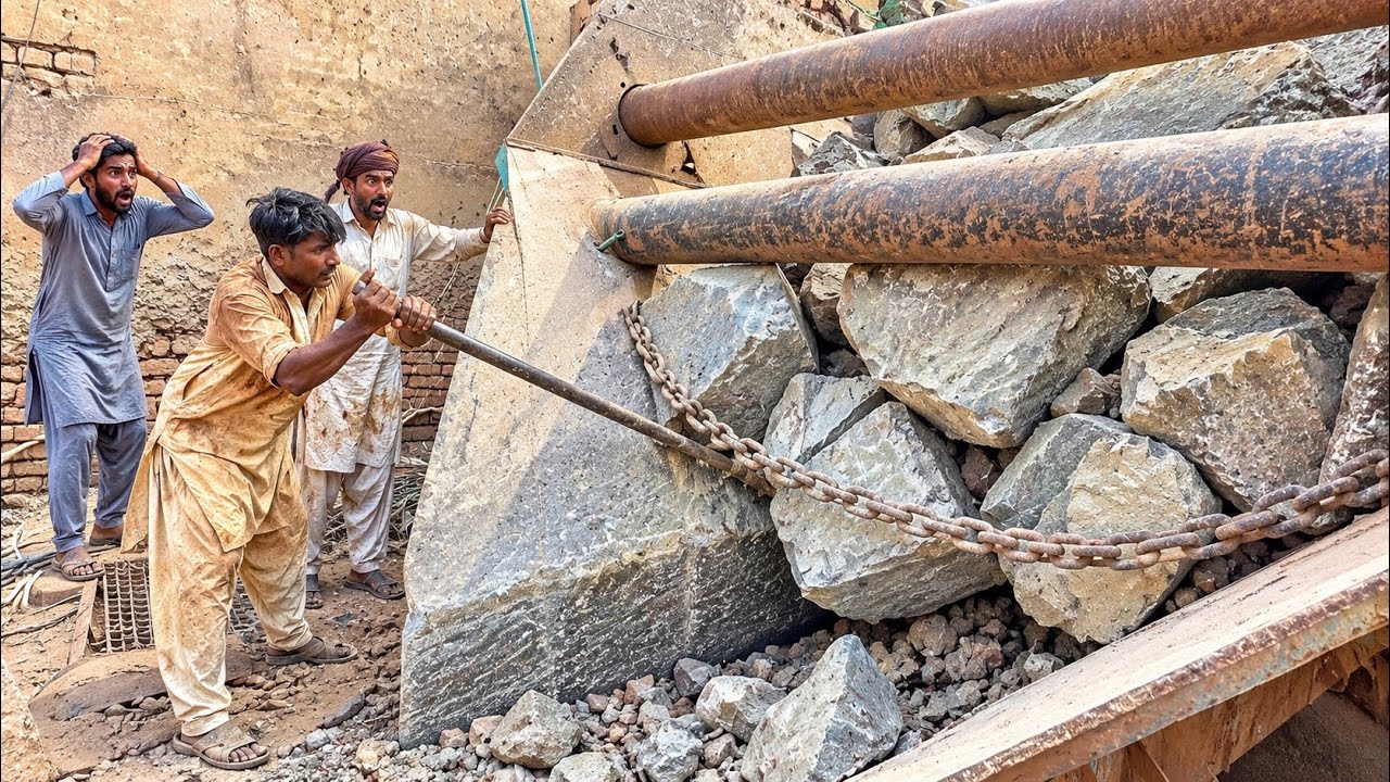 The Best Rock Crusher Stone Crusher Machine Working PLAYING with GIANT Rocks Asmr Quarry Crushing 🪨
