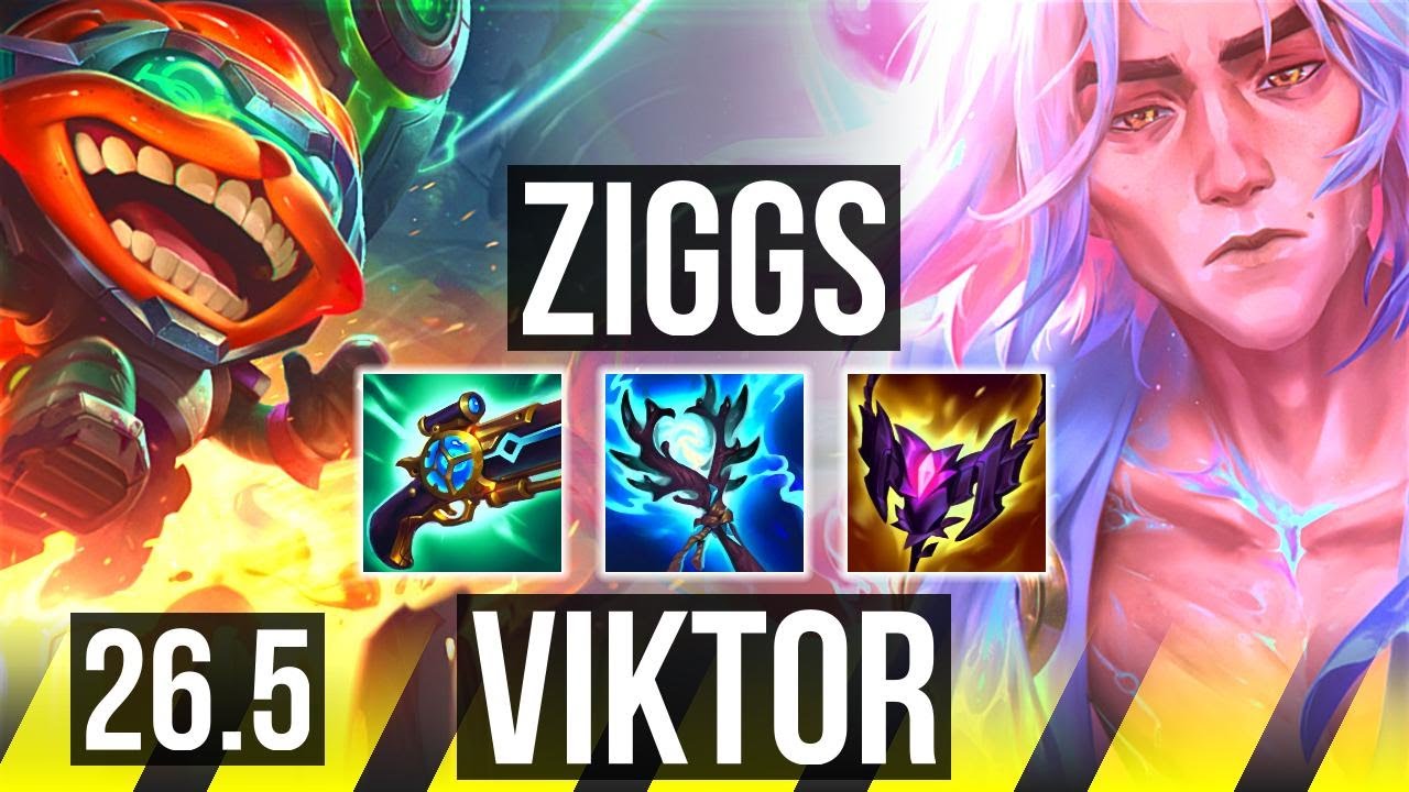 ZIGGS & Bard vs VIKTOR & Nami (ADC) | Good KDA: 12/1/7 | BR Grandmaster | 26.5