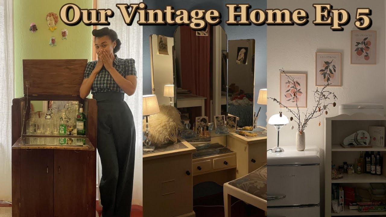 Our Vintage Home Ep 5: Restoring an Art Deco bar cart, Flea Market, Vintage Decorations and more