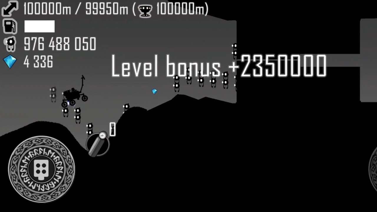 Hill Climb Racing - 869236m with Moonlander in Ragnarok Full Run Part 1/8