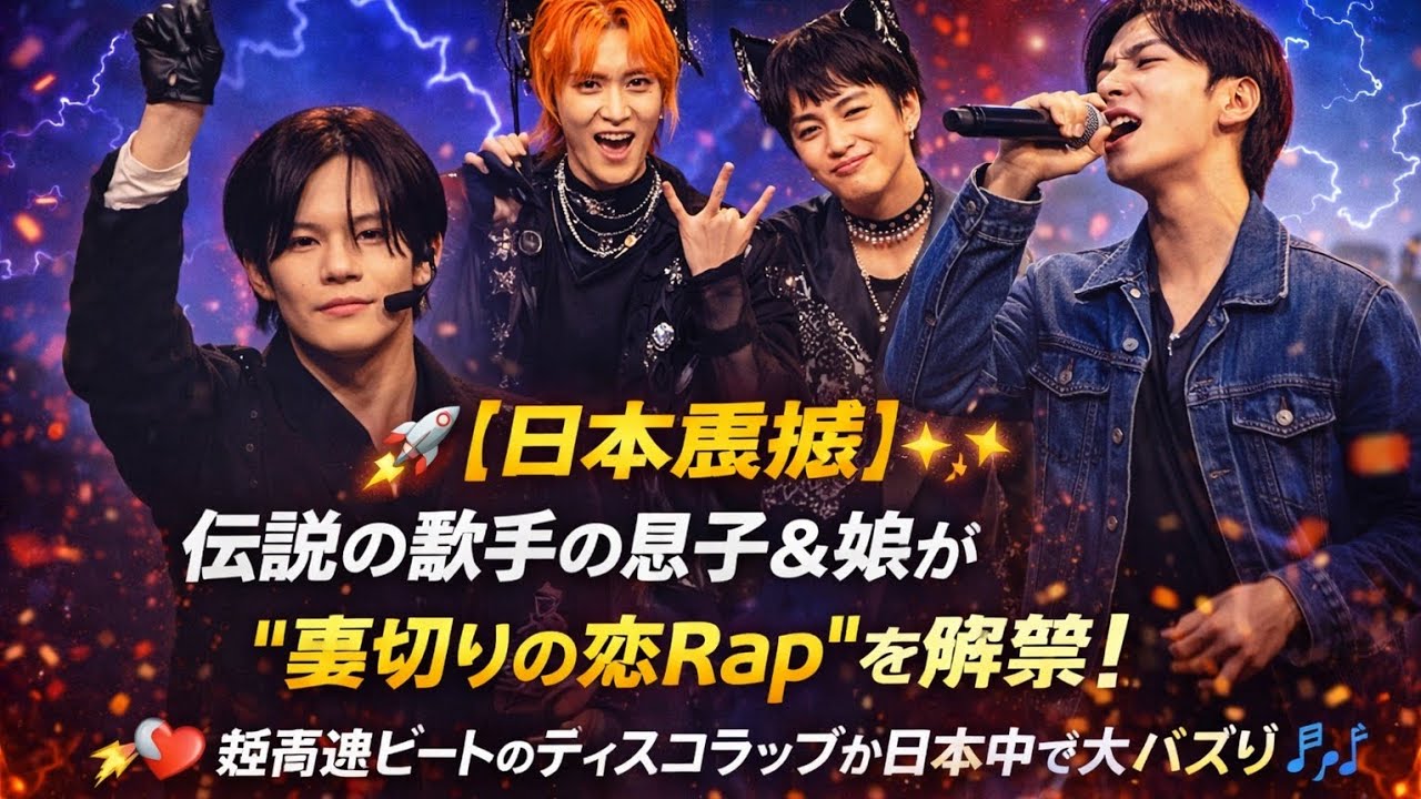 🚀🎧🔥【日本震撼】伝説の歌手の息子＆娘が“裏切りの恋Rap”を解禁！⚡💔超高速ビートのディスコラップが日本中で大バズり🎤🎶