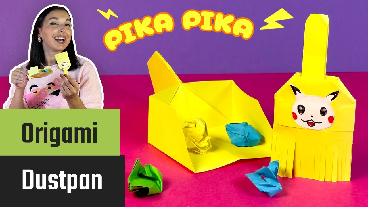 DIY Mini Paper Broom & Dustpan | Easy Origami Cleaning Set